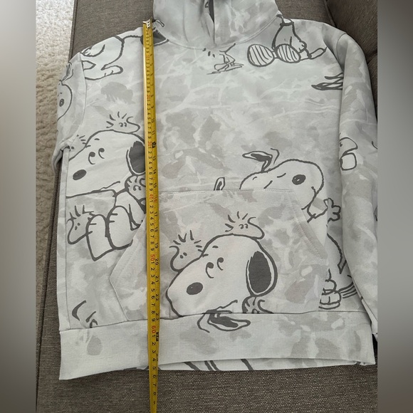 Peanuts Men's SIZE Small Snoopy in Camo Graphic Fleece Hoodie Sweatshirt NEW - Picture 4 of 9